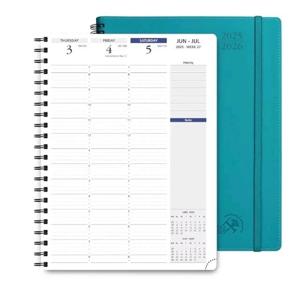 POPRUN 2025-2026 Academic Planner Spiral Bound, 8.5'' x 11.25'' Appointment Book